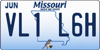 MO license plate VL1L6H