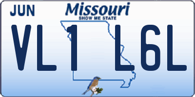 MO license plate VL1L6L