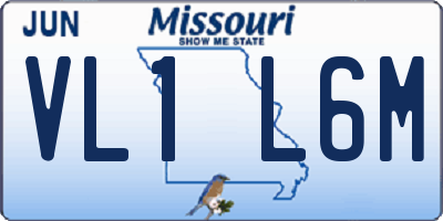 MO license plate VL1L6M