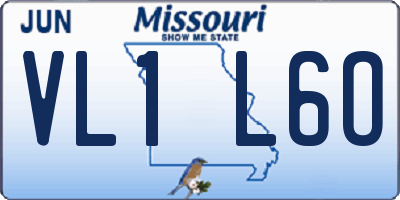 MO license plate VL1L6O