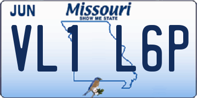 MO license plate VL1L6P