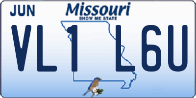 MO license plate VL1L6U