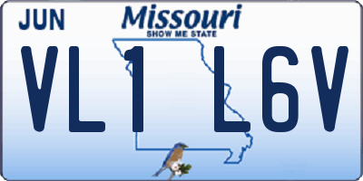 MO license plate VL1L6V