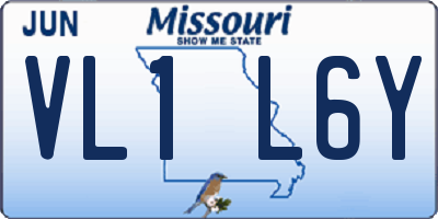 MO license plate VL1L6Y