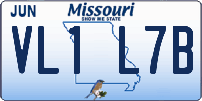 MO license plate VL1L7B