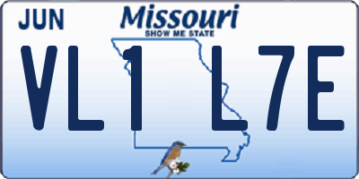 MO license plate VL1L7E