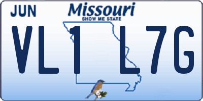 MO license plate VL1L7G