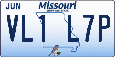 MO license plate VL1L7P
