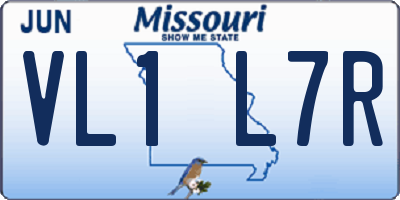 MO license plate VL1L7R