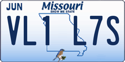 MO license plate VL1L7S