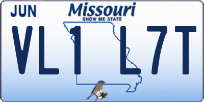 MO license plate VL1L7T