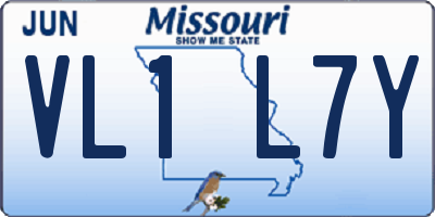 MO license plate VL1L7Y