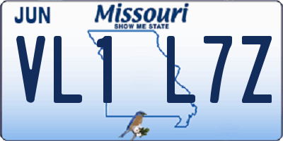MO license plate VL1L7Z
