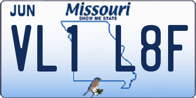 MO license plate VL1L8F