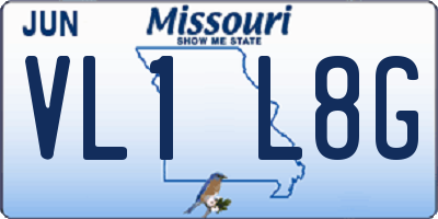 MO license plate VL1L8G