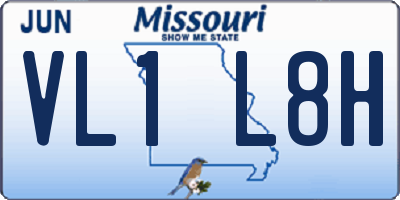 MO license plate VL1L8H
