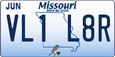 MO license plate VL1L8R