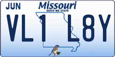 MO license plate VL1L8Y