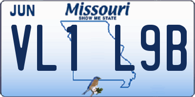 MO license plate VL1L9B