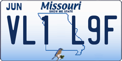 MO license plate VL1L9F