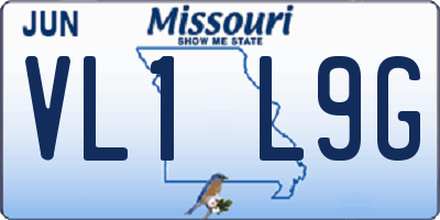 MO license plate VL1L9G