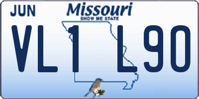 MO license plate VL1L9O
