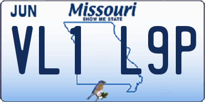 MO license plate VL1L9P
