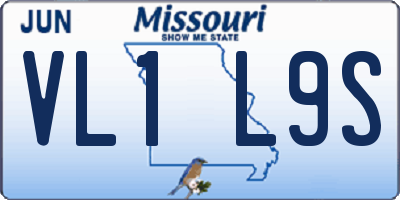 MO license plate VL1L9S