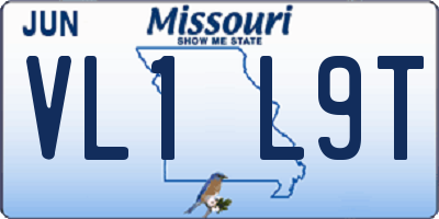 MO license plate VL1L9T