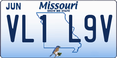 MO license plate VL1L9V