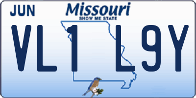 MO license plate VL1L9Y