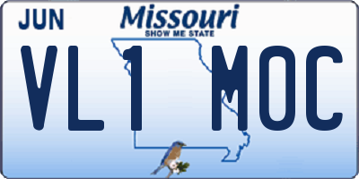 MO license plate VL1M0C