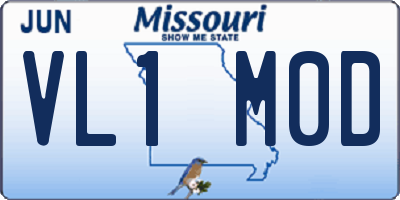 MO license plate VL1M0D