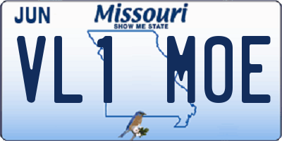MO license plate VL1M0E