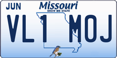 MO license plate VL1M0J