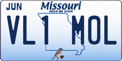 MO license plate VL1M0L