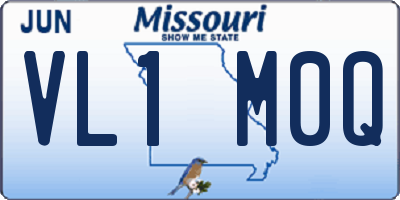 MO license plate VL1M0Q