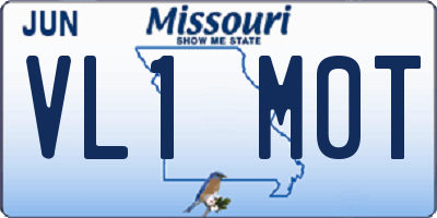 MO license plate VL1M0T