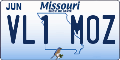 MO license plate VL1M0Z