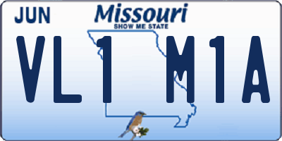 MO license plate VL1M1A