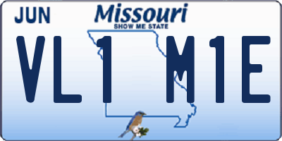 MO license plate VL1M1E