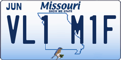 MO license plate VL1M1F