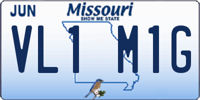 MO license plate VL1M1G