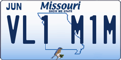 MO license plate VL1M1M