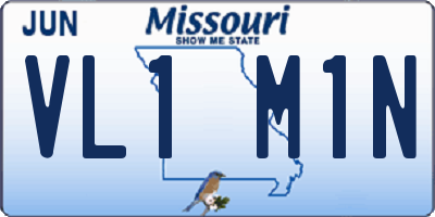 MO license plate VL1M1N