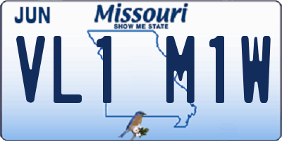 MO license plate VL1M1W