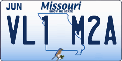 MO license plate VL1M2A