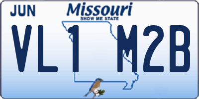 MO license plate VL1M2B
