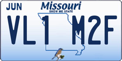 MO license plate VL1M2F
