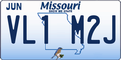 MO license plate VL1M2J